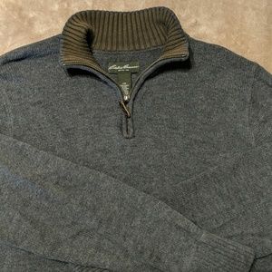 Eddie Bauer Quarter Zip Sweater size Large